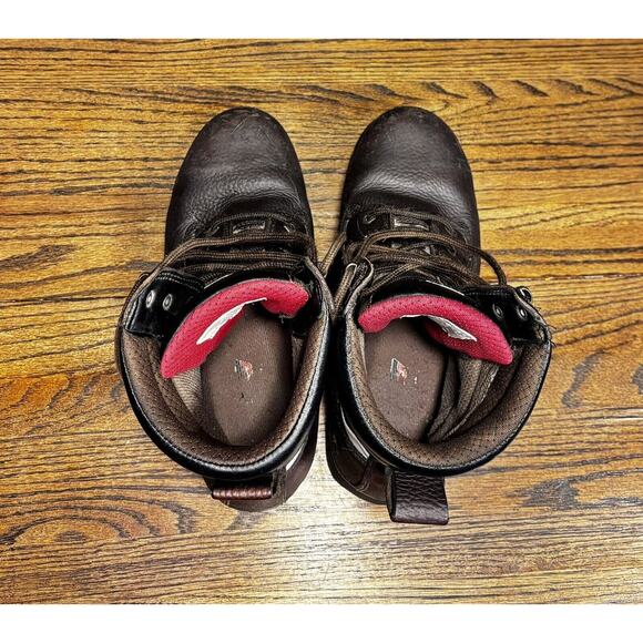 DICKIES Brown Leather Steel Toe Work Boots Men’s Sz 10 - Picture 6 of 8